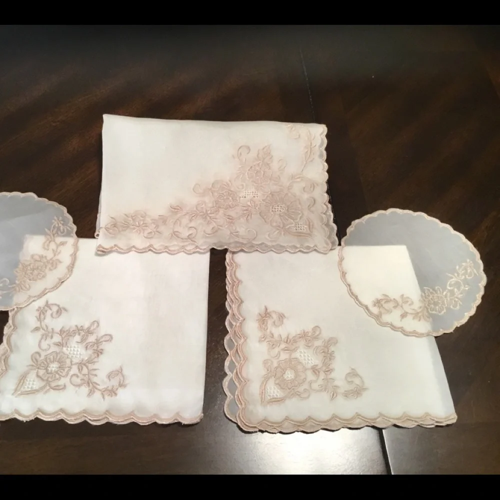 Luxury VINTAGE‎ SILK TABLECLOTH FOR 2